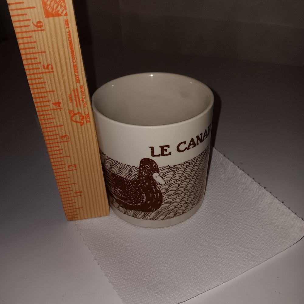 Taylor & Ng Mug Le Canard Duck Brown and Ivory Mug 1979 Vintage - Picture 5 of 7